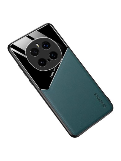 Предпазен гръб с покритие от еко кожа за Honor Magic7 Pro - зелен