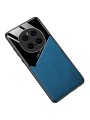 Предпазен гръб с покритие от еко кожа за Honor Magic7 Pro - син
