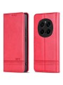 Калъф от еко кожа тип портмоне за Honor Magic7 Pro - червен