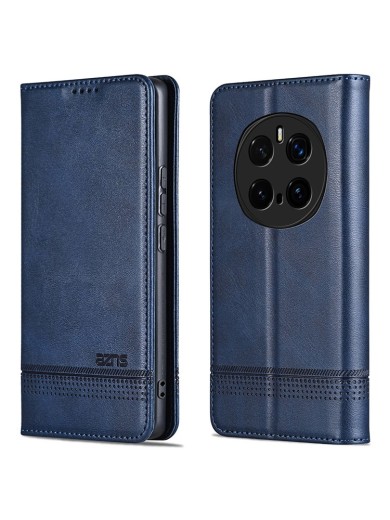Калъф от еко кожа тип портмоне за Honor Magic7 Pro - син