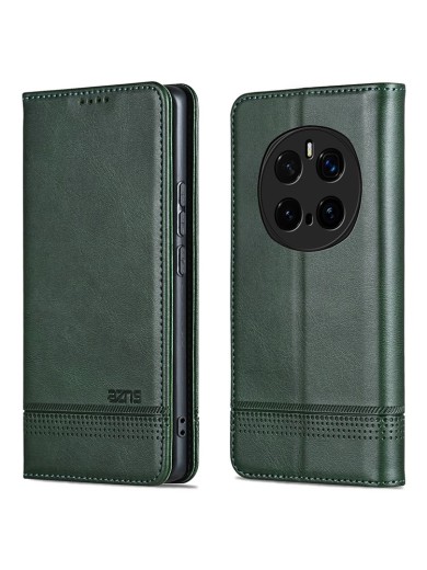 Калъф от еко кожа тип портмоне за Honor Magic7 Pro - зелен