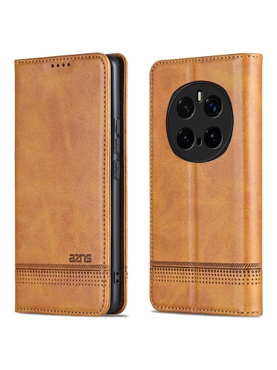 Калъф от еко кожа тип портмоне за Honor Magic7 Pro - кафяв