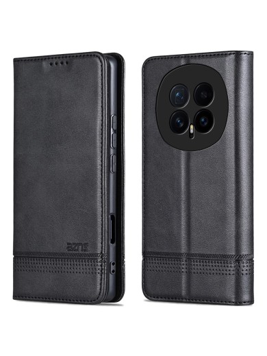 Калъф от еко кожа тип портмоне за Honor Magic8 - черен