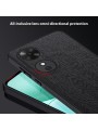 Удароустойчив гръб от еко кожа с дървесна текстура за Honor Play 60 - черен