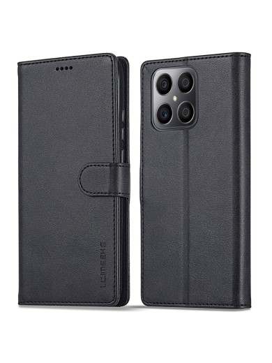 Калъф от еко кожа тип портмоне за Honor Play6T Pro - черен