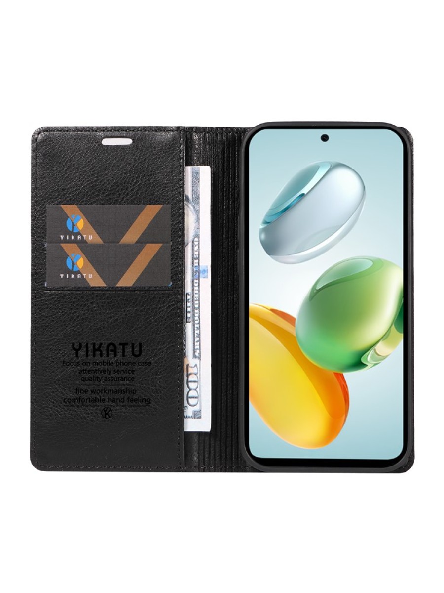 Калъф от еко кожа тип портмоне за Honor Play9T - черен