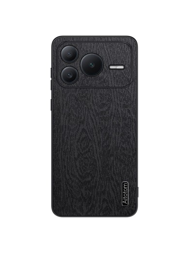 Удароустойчив гръб от еко кожа с дървесна текстура за Honor Power2 - черен Удароустойчив гръб от еко кожа с дървесна текстура за Honor Power2 - черен