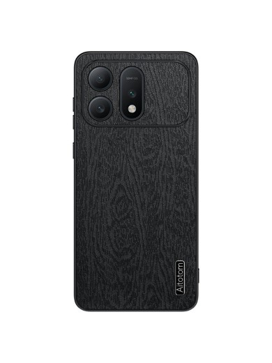 Удароустойчив гръб от еко кожа с дървесна текстура за Honor Win Turbo - черен Удароустойчив гръб от еко кожа с дървесна текстура за Honor Win Turbo - черен