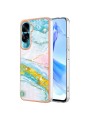 Предпазен удароустойчив гръб с мраморни шарки за Honor X50i - зелен