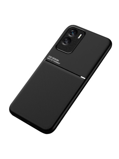 Гръб с покритие от еко кожа за Honor X50i - черен
