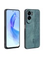 Противоплъзгащ се тънък гръб от еко кожа за Honor X50i - зелен