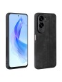 Противоплъзгащ се тънък гръб от еко кожа за Honor X50i - черен