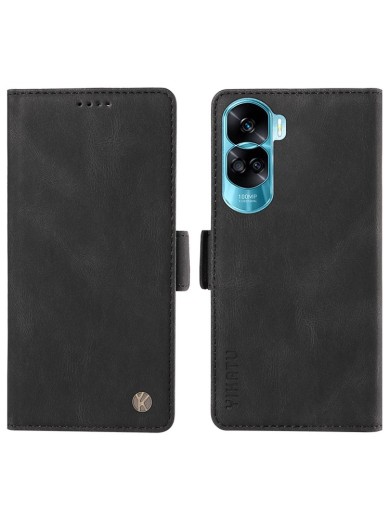 Калъф от еко кожа тип портмоне за Honor X50i - черен