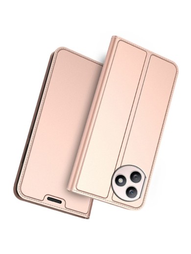 Калъф от еко кожа тип портмоне за Honor X50i+ - розов