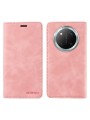 Калъф от еко кожа тип портмоне с RFID  блокираща технология за Honor X60 Pro - розов
