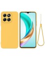 Предпазен удароустойчив силиконов гръб с каишка за Honor X6b - жълт