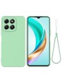 Предпазен удароустойчив силиконов гръб с каишка за Honor X6b - зелен