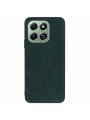 Устойчив на нараскване предпазен гръб от еко кожа за Honor X6b - зелен