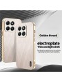 Предпазен удароустойчив гръб с галванизирана рамка за Honor X6b - златист