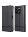 Калъф от еко кожа тип портмоне за Honor X6b - черен