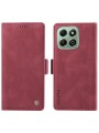 Калъф от еко кожа тип портмоне за Honor X6b - червен