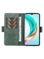 Калъф от еко кожа тип портмоне за Honor X6b - зелен
