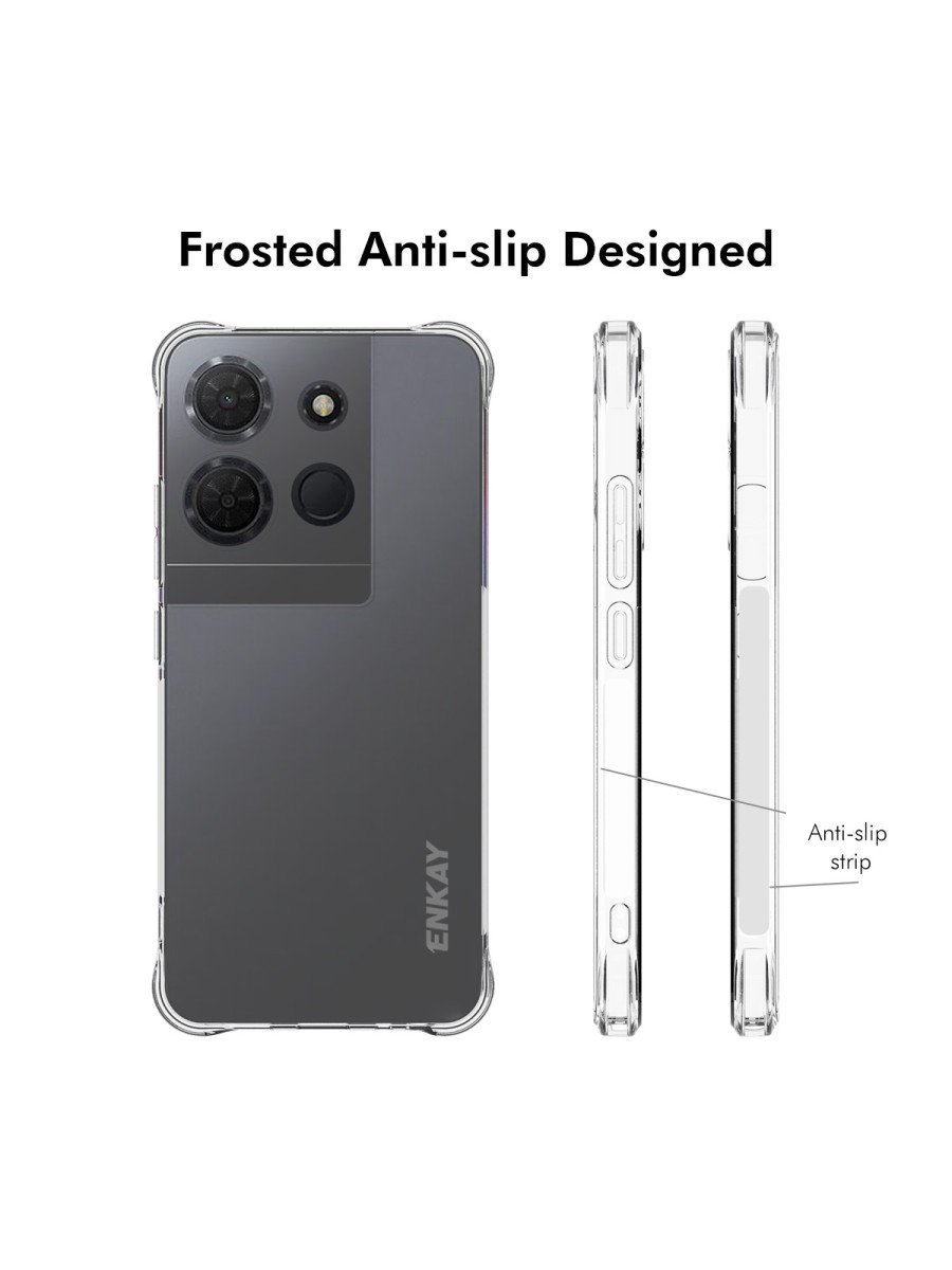 Предпазен противоплъзгащ се гръб за Honor X6c - прозрачен