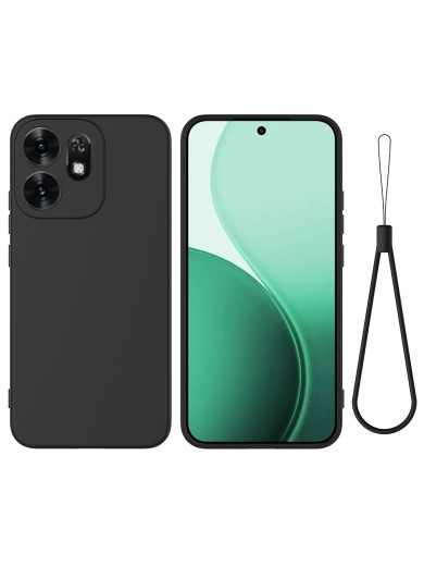 Предпазен устойчив на надраскване силиконов гръб с каишка за Honor X6d - черен Предпазен устойчив на надраскване силиконов гръб с каишка за Honor X6d - черен