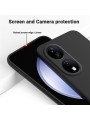 Предпазен удароустойчив силиконов гръб с каишка за Honor X7b - черен