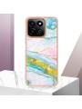 Предпазен удароустойчив гръб с мраморни шарки за Honor X7c - зелен