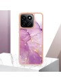 Предпазен удароустойчив гръб с мраморни шарки за Honor X7c - лилав