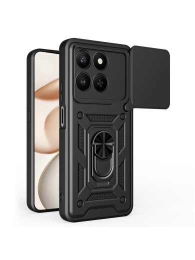 Удароустойчив предпазен гръб за Honor X7d 4G - черен Удароустойчив предпазен гръб за Honor X7d 4G - черен