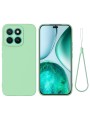 Предпазен удароустойчив силиконов гръб с каишка за Honor X8c - зелен