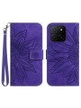 Калъф от еко кожа тип портмоне за Honor X8c - лилав