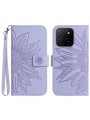 Калъф от еко кожа тип портмоне за Honor X8c - лилав