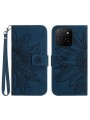 Калъф от еко кожа тип портмоне за Honor X8c - син