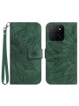 Калъф от еко кожа тип портмоне за Honor X8c - зелен
