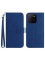 Калъф от еко кожа тип портмоне за Honor X8c - син
