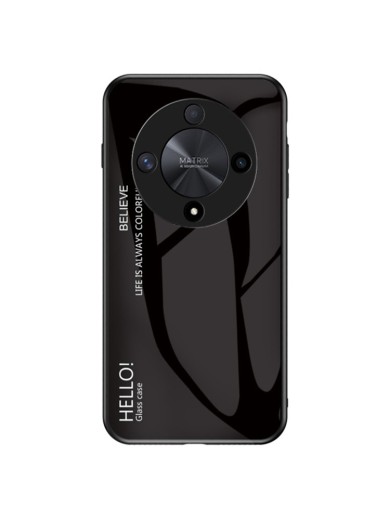 Предпазен гръб от закалено стъкло за Honor X9b - черен Предпазен гръб от закалено стъкло за Honor X9b - черен