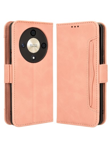 Калъф от еко кожа тип портмоне за Honor X9b - розов Калъф от еко кожа тип портмоне за Honor X9b - розов
