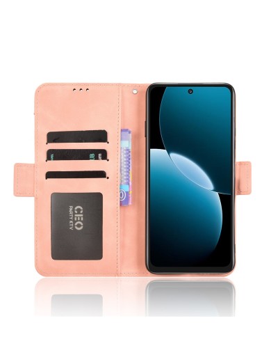 Калъф от еко кожа тип портмоне за Huawei Enjoy 80 - розов