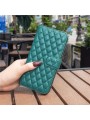 Калъф от еко кожа за Huawei Mate 60 Pro с ромбовидни шарки, тип портмоне - зелен