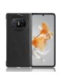 Удароустойчив предпазен гръб от еко кожа за Huawei Mate X3 - черен