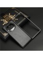 Удароустойчив предпазен гръб от еко кожа за Huawei Mate X3 - черен
