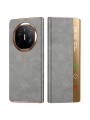 Калъф от еко кожа с функция за автоматично събуждане за Huawei Mate X6 - сив и златист