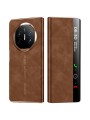 Калъф от еко кожа с функция за автоматично събуждане за Huawei Mate X6 - кафяв