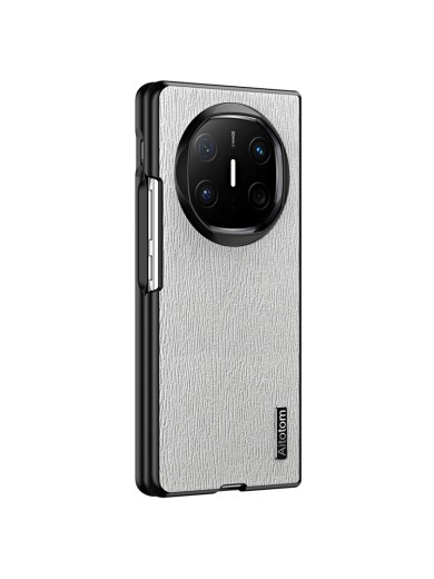Удароустойчив калъф от еко кожа с дървесна текстура за Huawei Mate X6 - сив Удароустойчив калъф от еко кожа с дървесна текстура за Huawei Mate X6 - сив