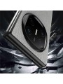 Удароустойчив калъф от еко кожа  с дървесна текстура за Huawei Mate X6 - черен