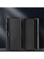 Предпазен гръб от естествена телешка кожа за Huawei Mate Xs 2 - черен