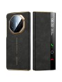Калъф от еко кожа с функция за автоматично събуждане за Huawei Mate XTs Ultimate - черен